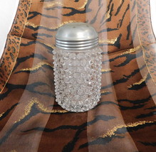 Hobnail Glass Shaker Jar with Silver Metal Lid # 20976 - £17.50 GBP