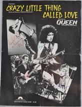 Queen Signed Music Sheet X4 - Crazy Little Thing Called Love - Freddie M. w/COA - £5,813.45 GBP