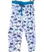 FRIENDS TV Sitcom Pajama Pants Sleep Womens XL size white blue - €12,88 EUR