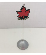 Canada travel souvenir desk decor red maple leaf wire clip picture card ... - €17,15 EUR