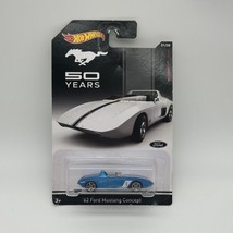 Hot Wheels ‘62 Ford Mustang Concept 50 Years Blue Convertible - $9.91