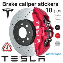 10x TESLA Brake Caliper DECALS STICKERS Vinyl logo - $19.00