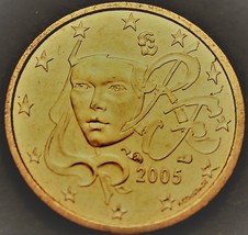 France Euro cent, 2005 Gem Unc~Human Face - $3.27