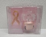 Jingle Buddies Breast Cancer Awareness Set - Jingle Bell Ornament &amp; Ribb... - £12.60 GBP