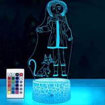 Coraline Night Light For Kids Coraline Merch For Room Decor With Remote &amp; Smart  - £36.16 GBP