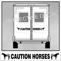 Caution Horses Reflective Decal Sticker safety Appaloosa Horse Truck Trailer B - £25.90 GBP