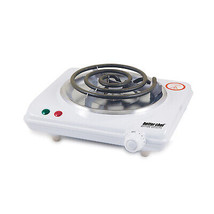 Better Chef Single Electric Burner Countertop Range w Thermostat in White - £32.82 GBP