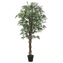 Artificial Maple Tree 336 Leaves 120 cm Green - £39.36 GBP