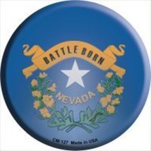 Nevada State Flag Novelty Metal Mini Circle Magnet CM-127 - $12.95
