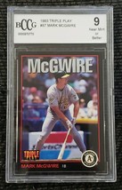 1993 Triple Play Mark McGwire #87 BCCG Graded 9 Near Mint - $10.29