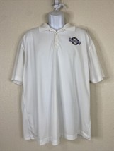Nike Golf Men Size XL White Stripe It Up Company Polo Shirt Short Sleeve - £5.29 GBP