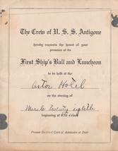 The WW1 Crew Of U S ANTIGONE-FIRST Ships Ball At Astor HOTEL-1919 - £6.61 GBP