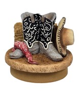 Vintage Our America Gift Cowboy Boots Candle Topper Western Themed Home ... - $13.99