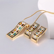 Jewelry sets women vintage birthday gift for women elegant classic enamel sets necklace thumb200