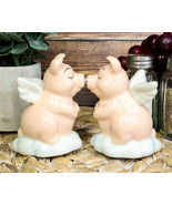 Ceramic When Pigs Fly Angel Pig Couple On Clouds Kissing Salt And Pepper... - £13.36 GBP