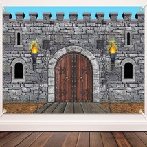 Medieval Party Decorations Medieval Castle Backdrop Knight Decorations Castle Wa - £24.95 GBP