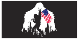 12 Pack U.S.A. Flag Bigfoot Sasquatch Bumper Sticker - $23.76