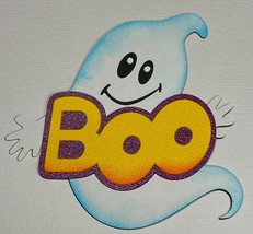 Boo Title Halloween Die Cut Cards Scrapbook Embellishment Junk Journal Ghost - £2.74 GBP