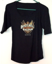 Boot Hill Saloon&quot;Biketoberfest&quot;  shirt size S women black short sleeve 2018 - $9.85