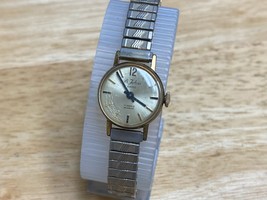 Vintage B Tobin Lady 17 Jewel Gold Tone Stretch Swiss Hand-Wind Mechanical Watch - £21.25 GBP