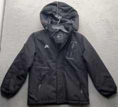 Moerdeng Windbreaker Jacket Youth 10-12 Black Faux Fur Fleece Lined Hood... - $543.94 MXN