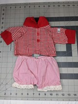 Coleco Cabbage Patch Kids Red Checkered Shirt Pink Bottoms - $9.95