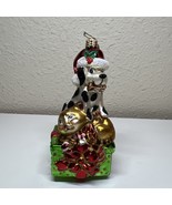 2007 Christopher Radko Paws For A Cause Dog Cat  Present Christmas Ornament - $27.43 CAD
