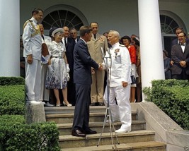 President John F. Kennedy presents medal to Admiral Arleigh Burke New 8x... - $8.81