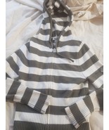 Orange Kiss Essentials Gray and White Zip Up Sweater - $20.37 CAD