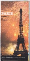 Map Paris Gateway To France Paris Office Of Tourism 1978 - £6.22 GBP