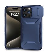 Case for iPhone 16 Pro Max (Color: Blue) Grip Hard Back Hard Silicon Case - $850.29 MXN