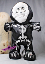 Gemmy Groovin Ghouls Dancing Singing Skeleton Halloween Black 13&quot; Super Freak - £26.89 GBP