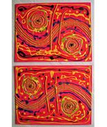 Painting Red Roses Road Path Original Signed Art Abstract Expressionism ... - $39.05