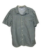 Columbia Green Plaid Check Omni-Shade Button Down Shirt Mens Size XL Out... - $16.00