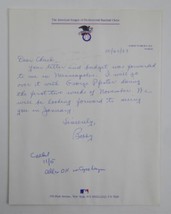 Bobby Brown Signed Autographed Letter American League Baseball President ALS &#39;87 - £55.38 GBP