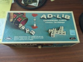 Vintage 1972 E.S. Lowe AD-LIB Crossword Cubes~Formerly Scribbage / Origi... - £7.79 GBP