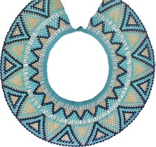 Colombian Beaded Necklace, Medicine necklace, Statement necklace,Rainbow... - $119.56