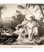 Thermuthis Finding Moses Victorian Print 1901 Woman History Ephemera DWP4C - $19.99