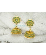 Silk thread jhumkas **FREE SHIPPING** Higher DISCOUNTS on quantities more than 1 - £9.64 GBP - £10.24 GBP