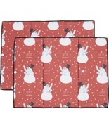 NEW Coterie Studio 2 Pack 15&quot; x 20&quot; Snowman Let It Snow Dish Drying Mat ... - €12,68 EUR