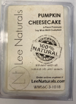 Lee Naturals 6 Piece Premium Soy Wax Melt PUMPKIN CHEESECAKE - £10.26 GBP