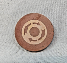 Vintage Olympic Harris Double Arrow Bullseye Red White Inlaid Clay Poker... - $2.96