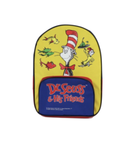 Vintage 90s Dr Seuss Cat in the Hat Spell Out Color Block Mini Backpack ... - £29.55 GBP