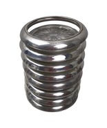 Frank M. Whiting Sterling Silver Rim Cut Glass Wine Coasters Sunburst Lo... - $135.13 CAD