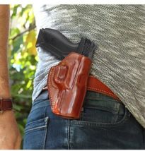 Fits WALTHER P99 AS 4.2”BBL Leather Paddle Holster With Open Top #5065# RH image 2
