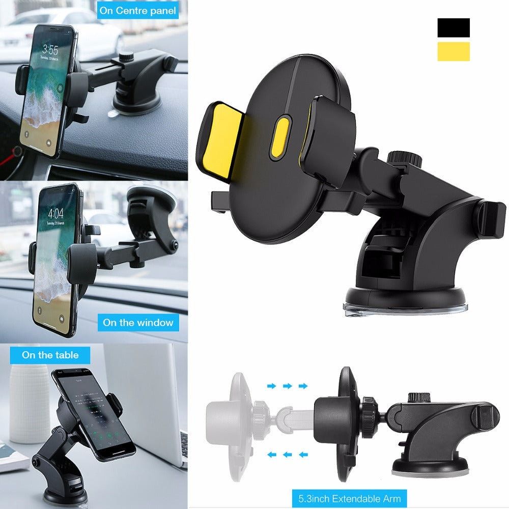 Primary image for Vrumies Car Phone Holder Long Rod Telescopic Car Dashboard Suction Cup Type