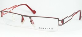 Karavan KA3026 Ir Grey /RED Eyeglasses Glasses Metal Frame 52-20-135mm France - £124.37 GBP