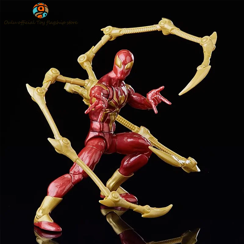 S 16cm spider man anime figurine 60th anniversary iron spider man action figure ins hot thumb200