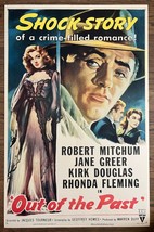 OUT OF THE PAST (1947) Film-Noir Robert Mitchum, Jane Greer, Kirk Douglas 1-Sht - £965.13 GBP