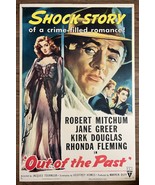 OUT OF THE PAST (1947) Film-Noir Robert Mitchum, Jane Greer, Kirk Dougla... - $1,646.42 CAD